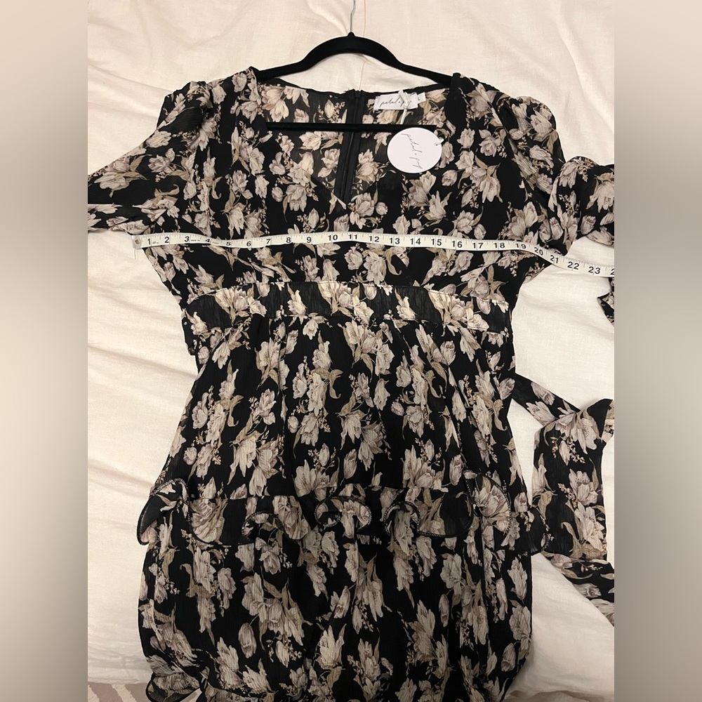 NWT Petal & Pup Adeline Floral Tiered Ruffle Long-Sleeve Feminine Mini Dress - Picture 10 of 12